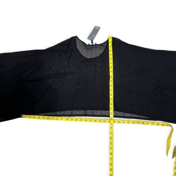 Eileen Fisher size XS black gossamer crepe poncho - Picture 6 of 10